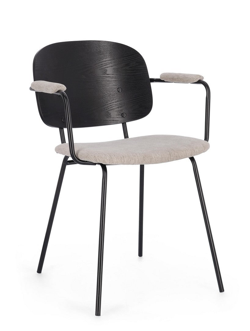 Chaise Sienn noir et beige