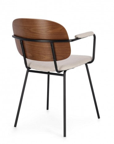 Chaise Sienn marron et Beige
