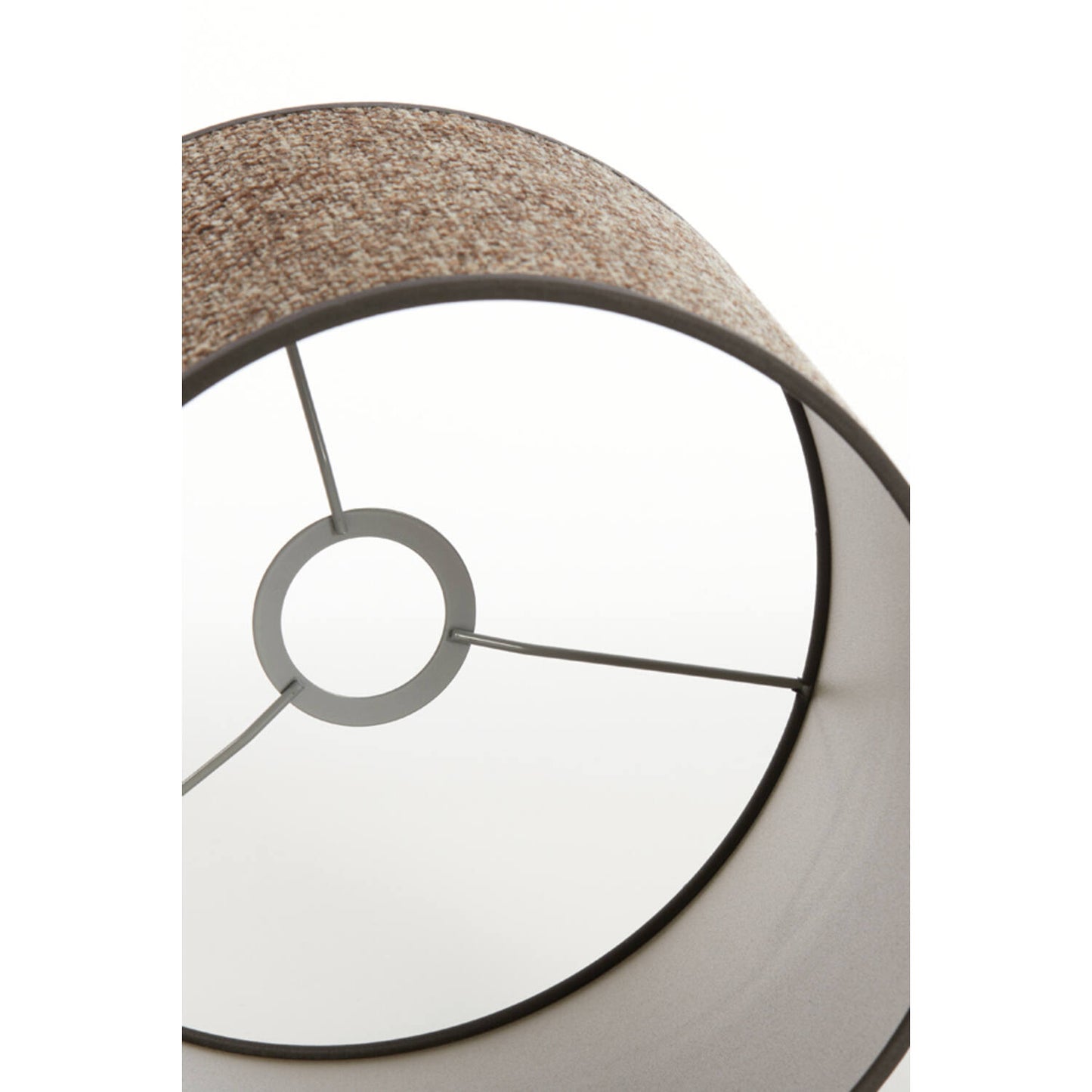Abat-jour diamètre 25 cm tweed brun