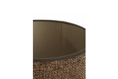 Abat-jour diamètre 25 cm tweed brun