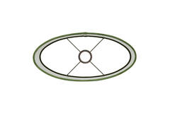Abat-jour oval vert
