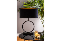 Abat-jour oval velours noir