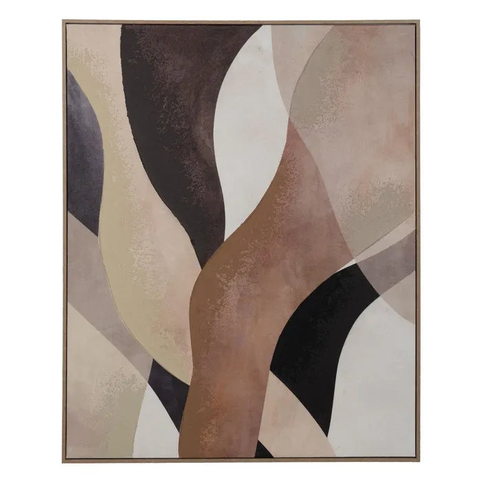 Ensemble de 2 tableaux marrons encadrés