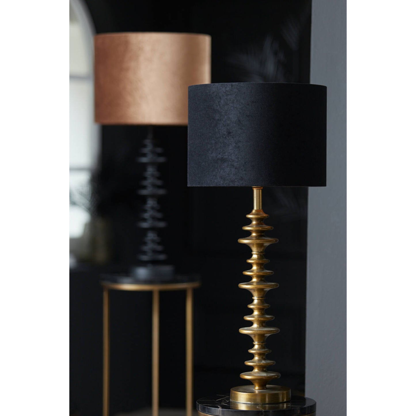 Abat Jour velours noir 30 cm
