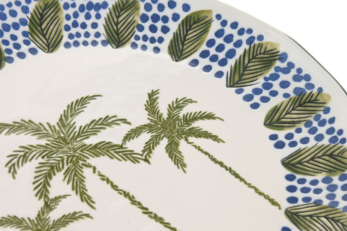 Assiettes porcelaine palmier