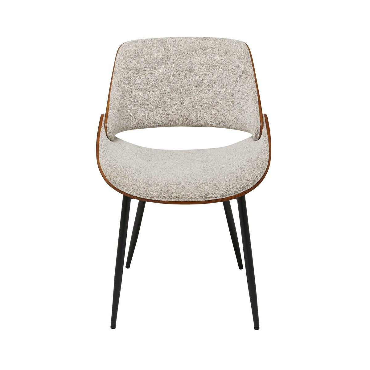 Chaise noyer et tweed Mann