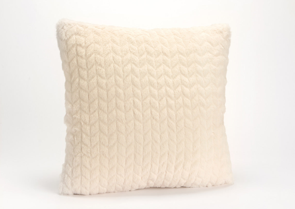 coussin chevrons crème