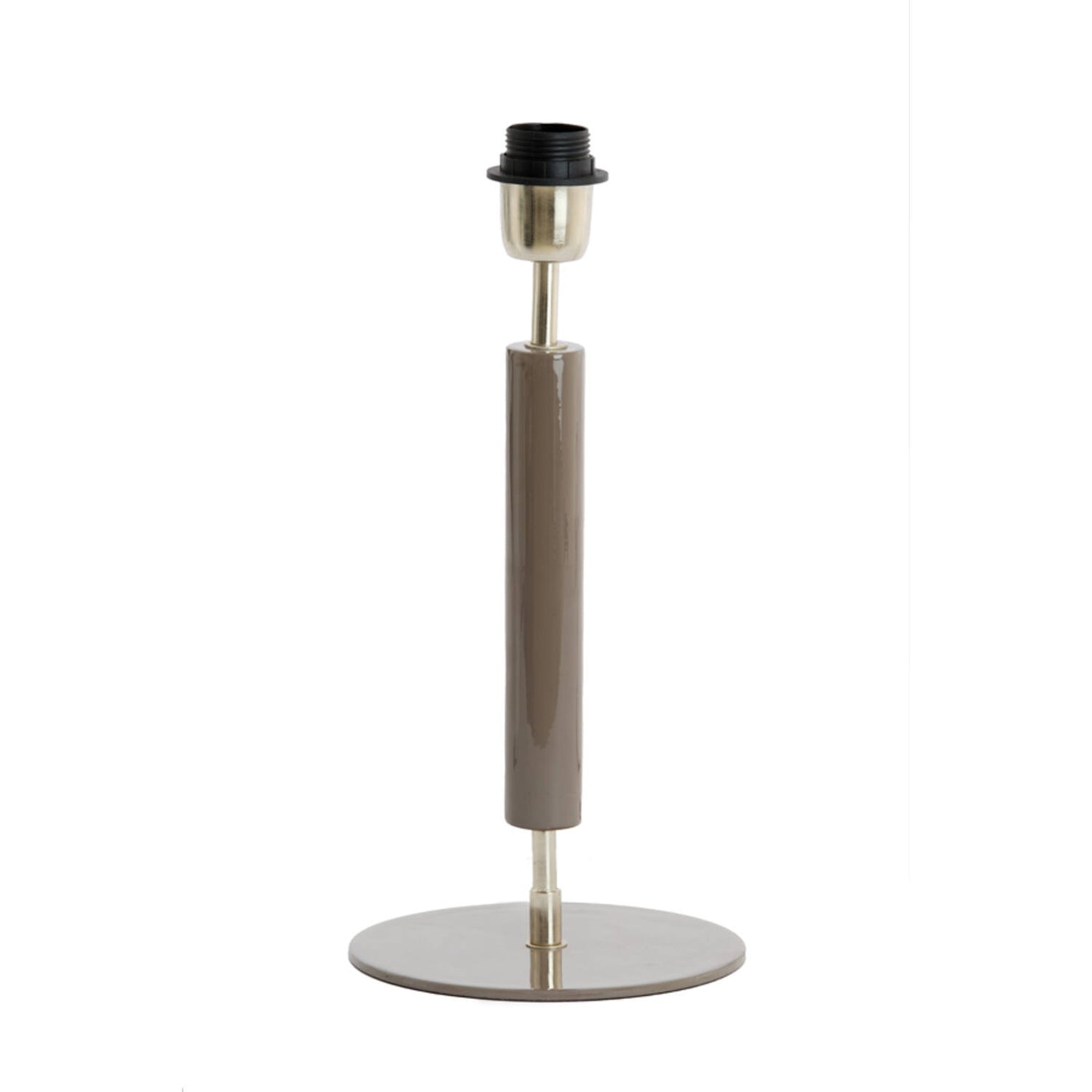 Lampe gris laqué et nickel