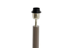 Lampe gris laqué et nickel