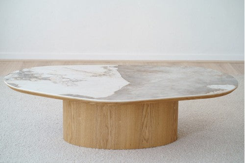 Table basse céramique et frêne