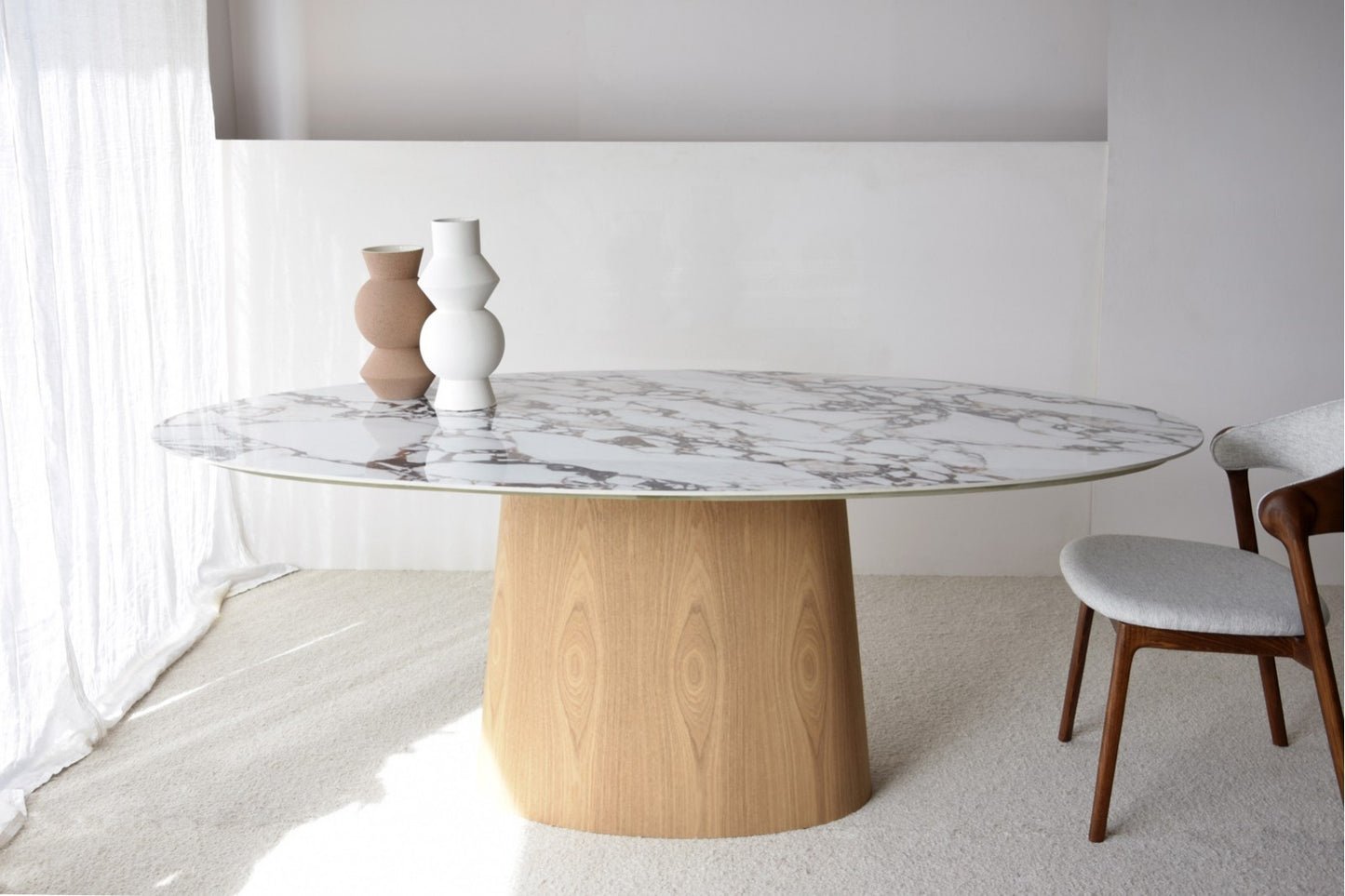 Table ovale céramique