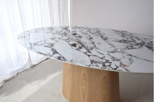 Table ovale céramique