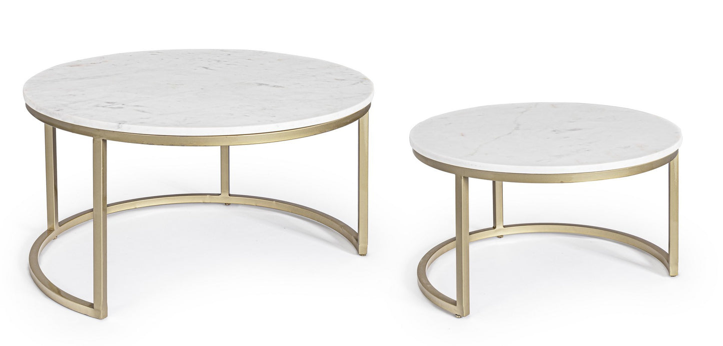 SET de deux TABLE BASSE marbre