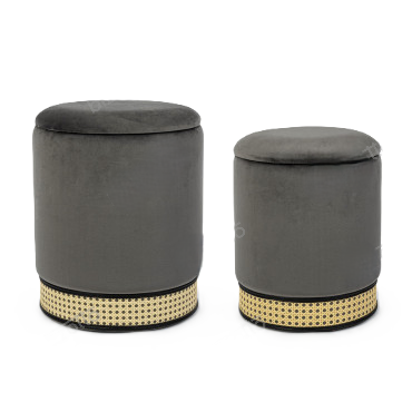 Ensemble de 2 poufs Milen