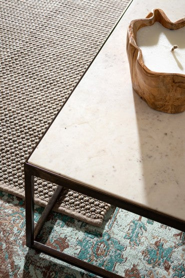 table basse LAMB plateau marbre