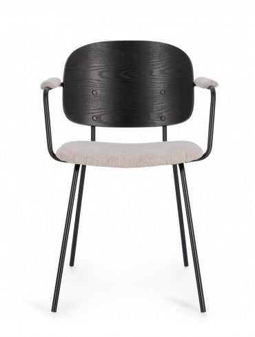 Chaise Sienn noir et beige