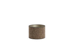 Abat-jour diamètre 25 cm tweed brun