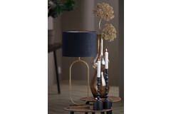 Abat-jour velours noir diam 35 cm