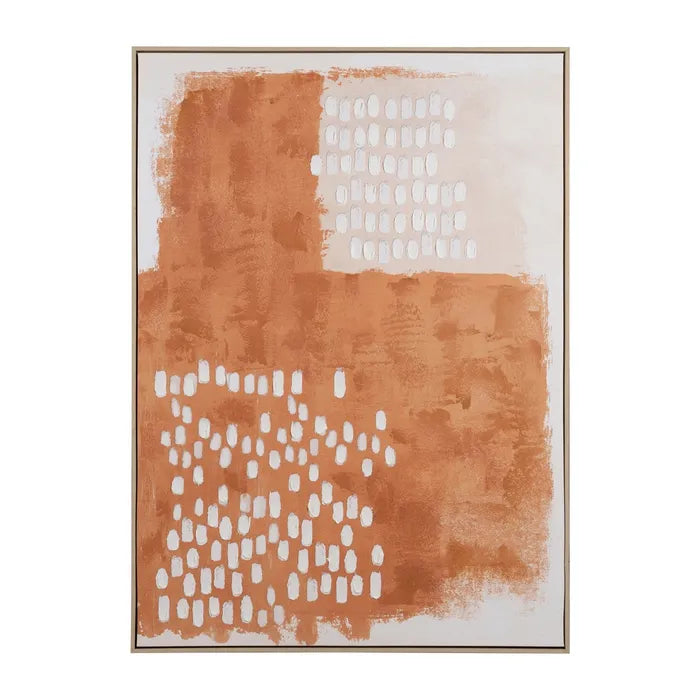 Tableau abstrait orangé