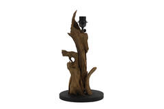 Pied de lampe bois naturel