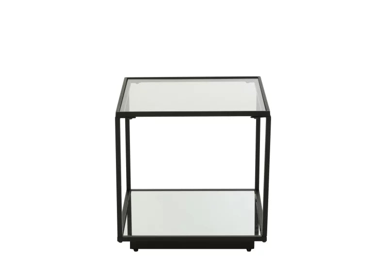 bout de canapé métal verre et miroir