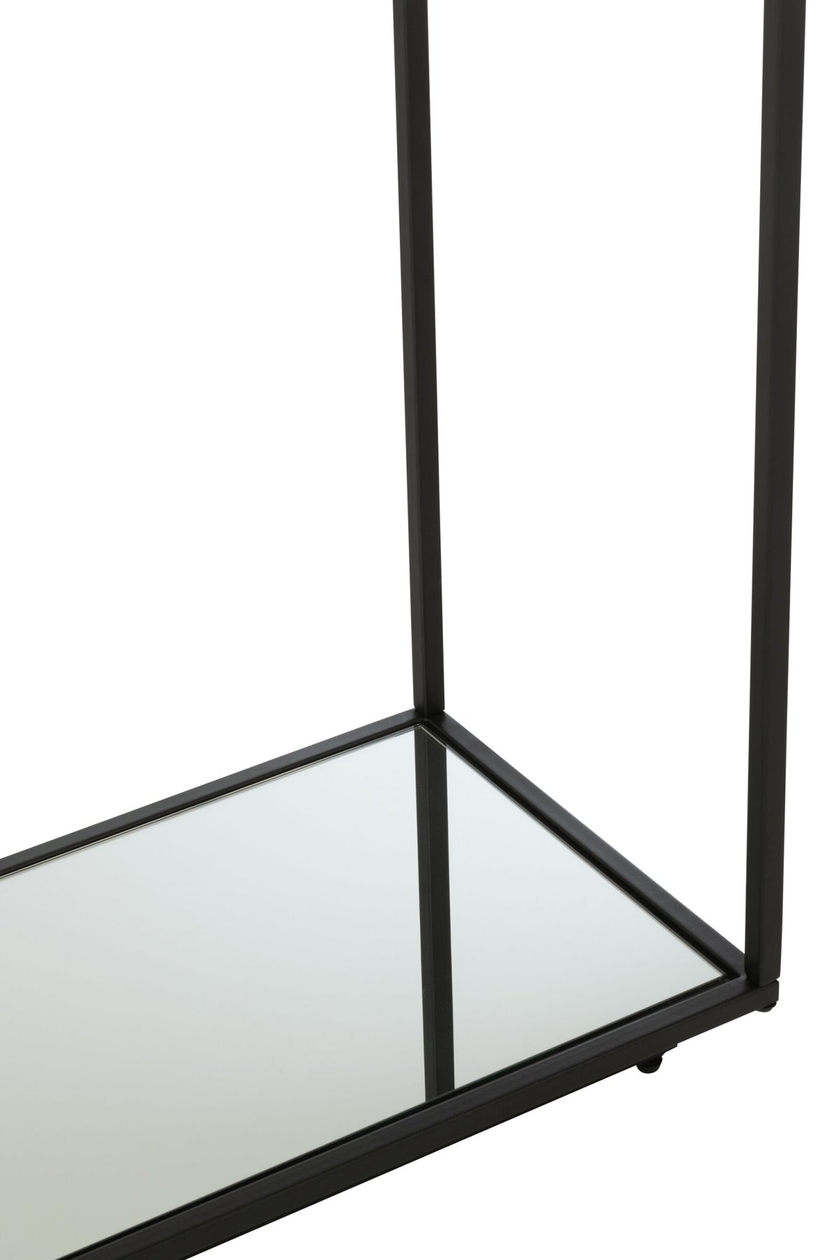 console métal verre et miroir