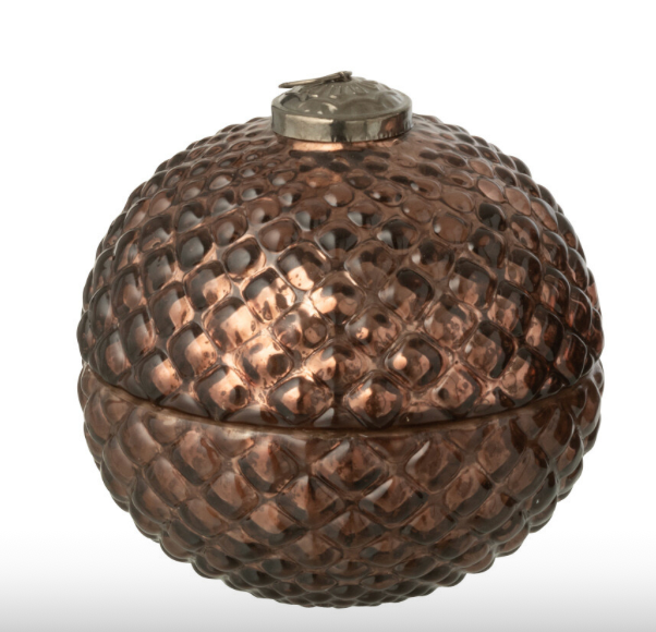 Bougie Boule de Noël Marron