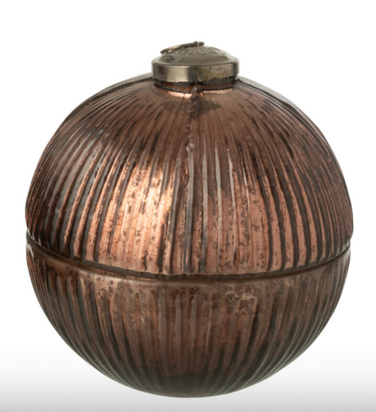 Bougie Boule de Noël Marron