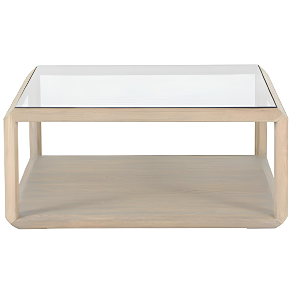 Table basse carré chêne
