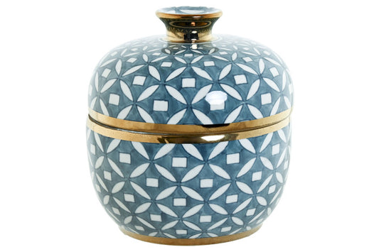 Pot céramique bleu et or PM