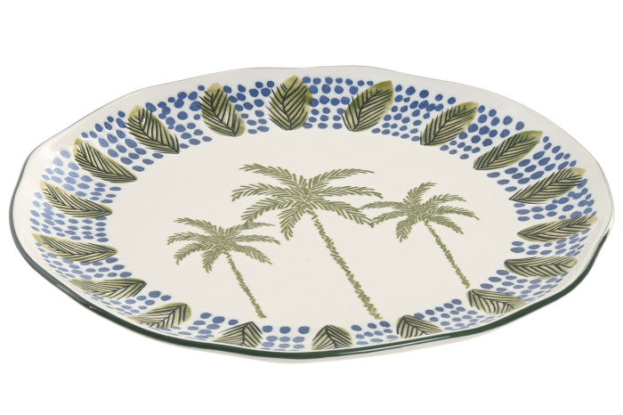 Assiettes porcelaine palmier