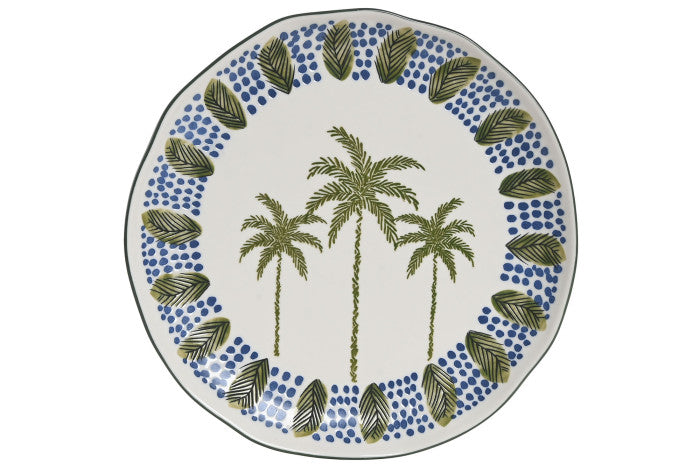 Assiettes porcelaine palmier