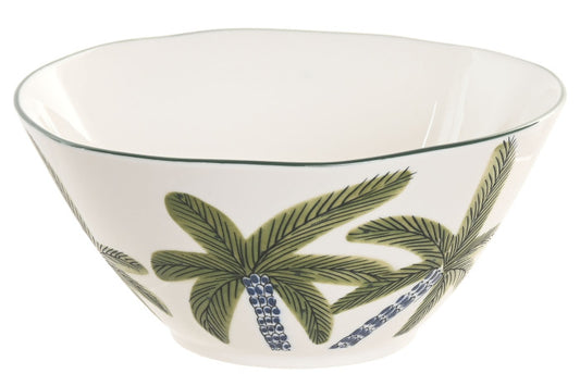 Saladier porcelaine palmier