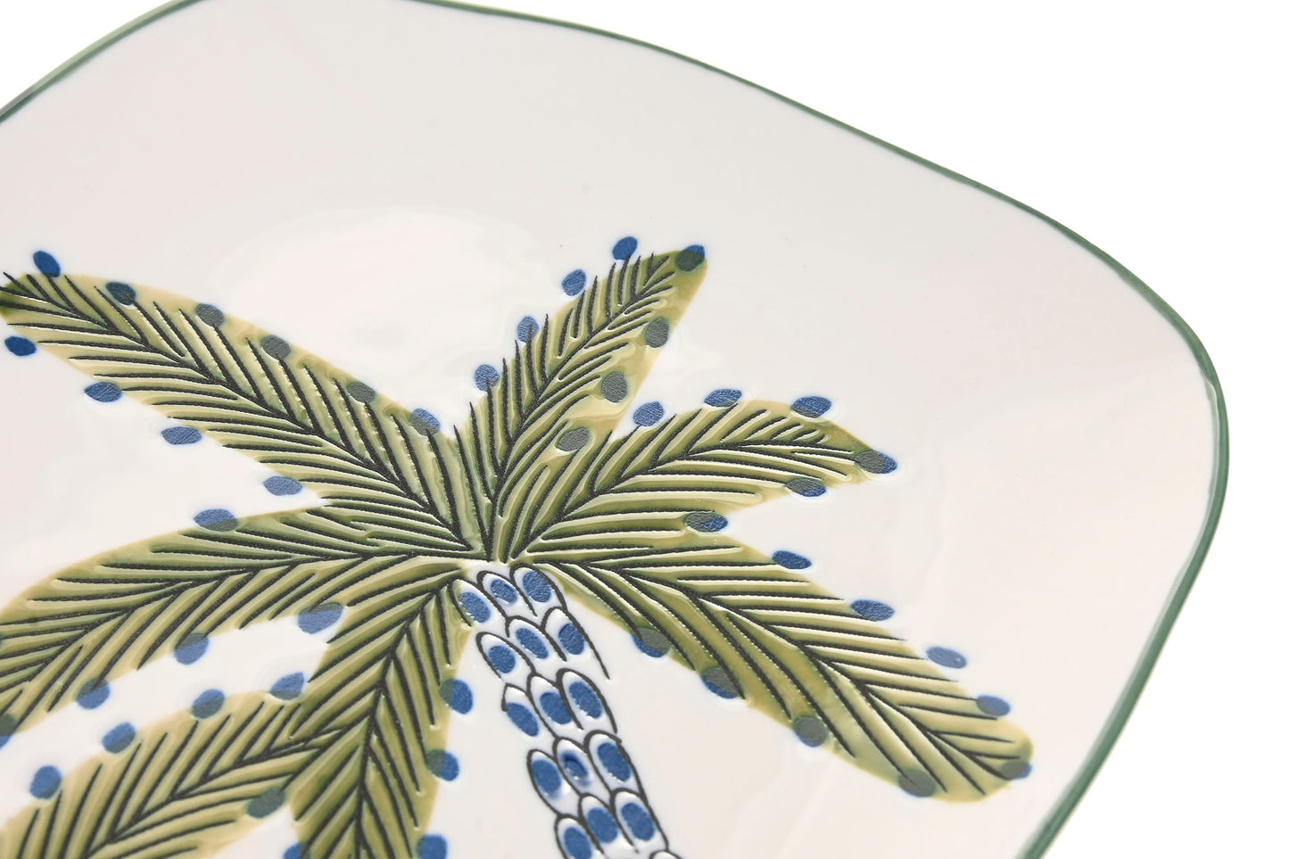Plateau Palmier Porcelaine