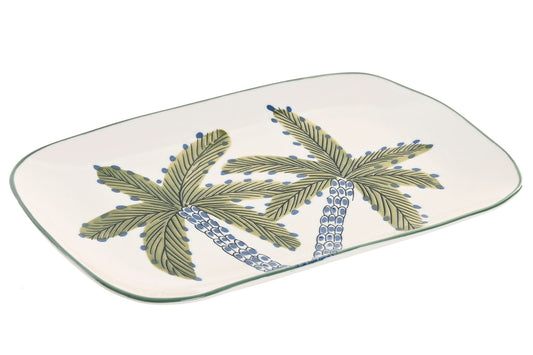 Plateau Palmier Porcelaine
