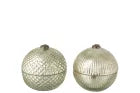 Bougie Parfumée Boule De Noël Verre Argenté
