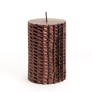 Bougie marron dorée