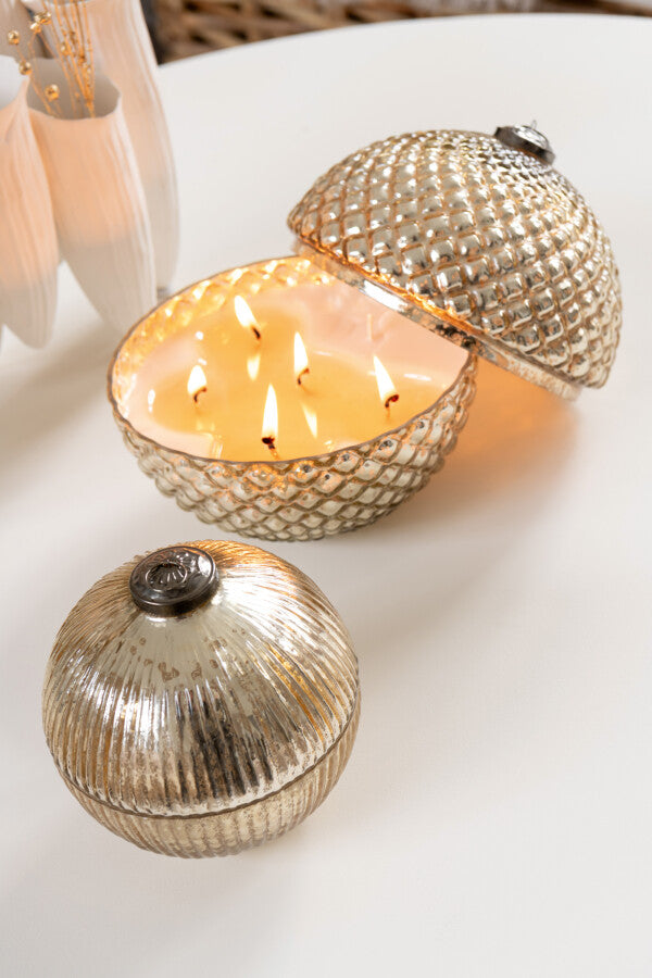 Bougie Boule de Noël OR