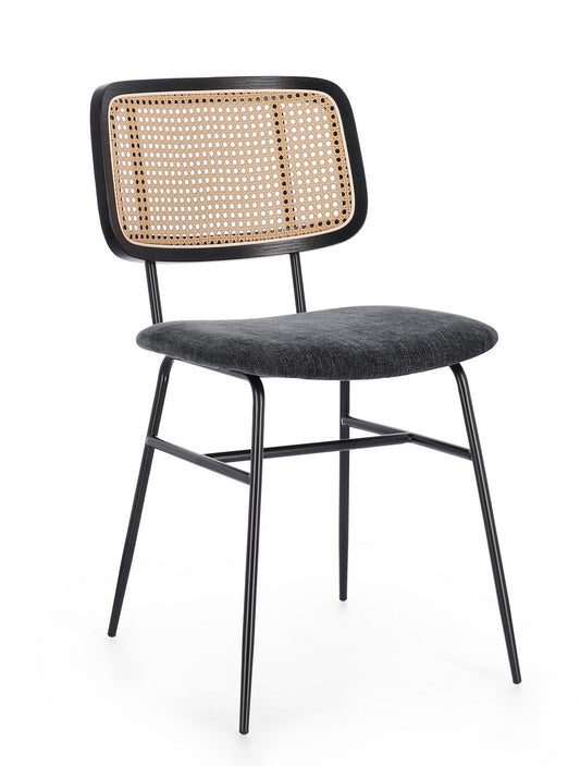 chaise Glen noir gris