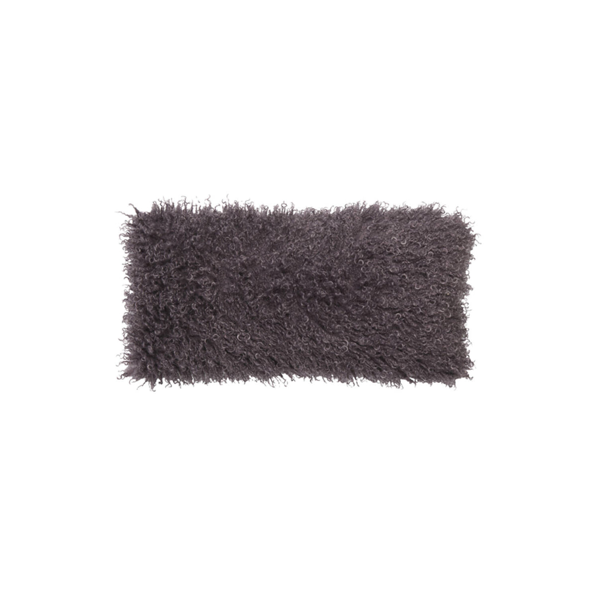 Coussin fourrure aubergine
