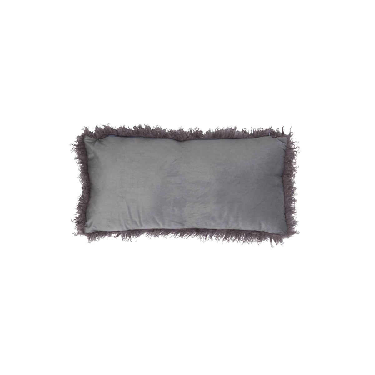 Coussin fourrure aubergine