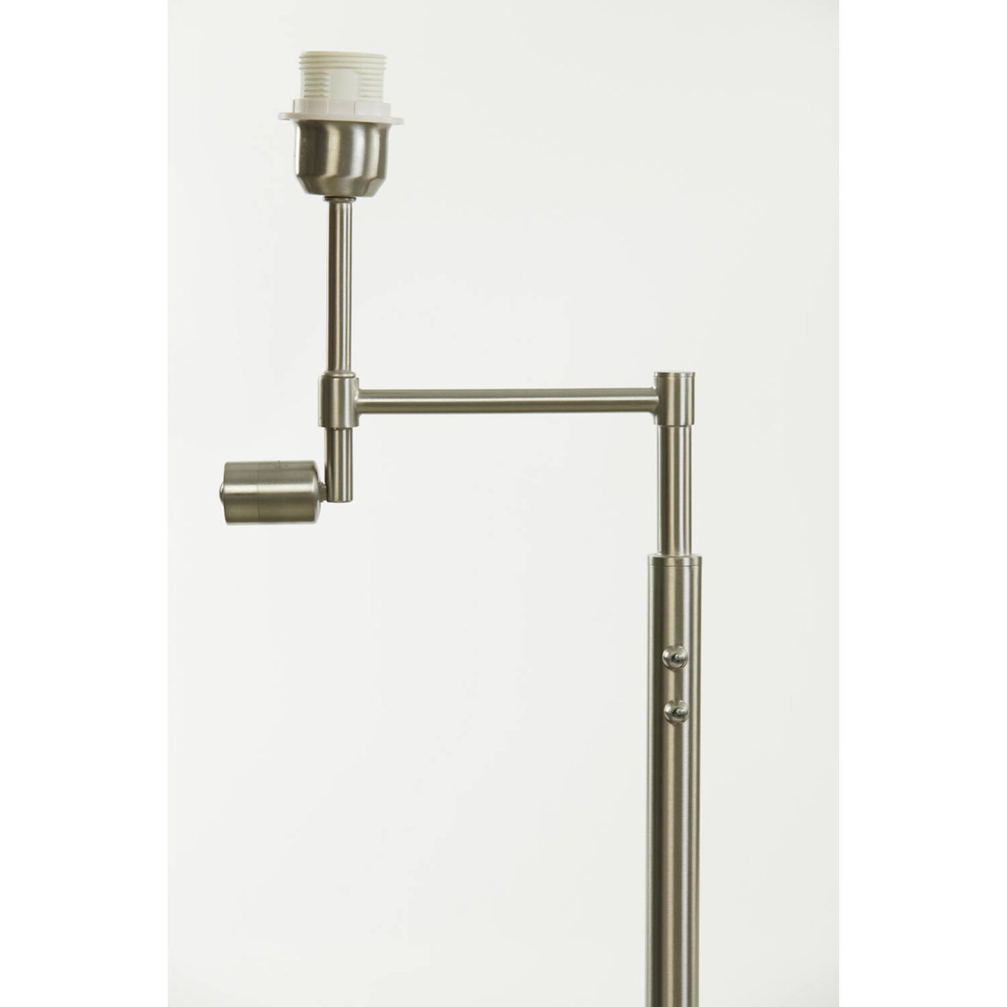 Lampadaire 140 cm nickel satiné avec LED