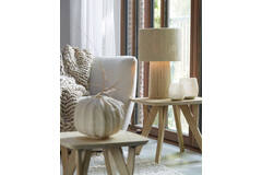 lampe jute crème