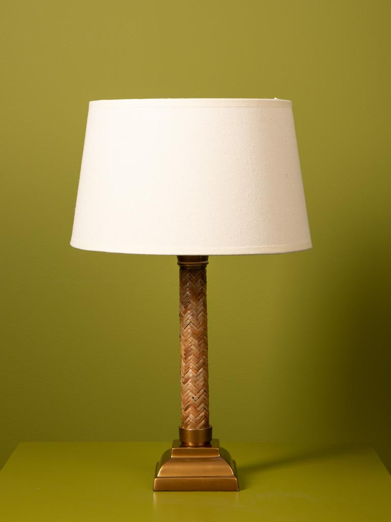 Lampe rotin tressé
