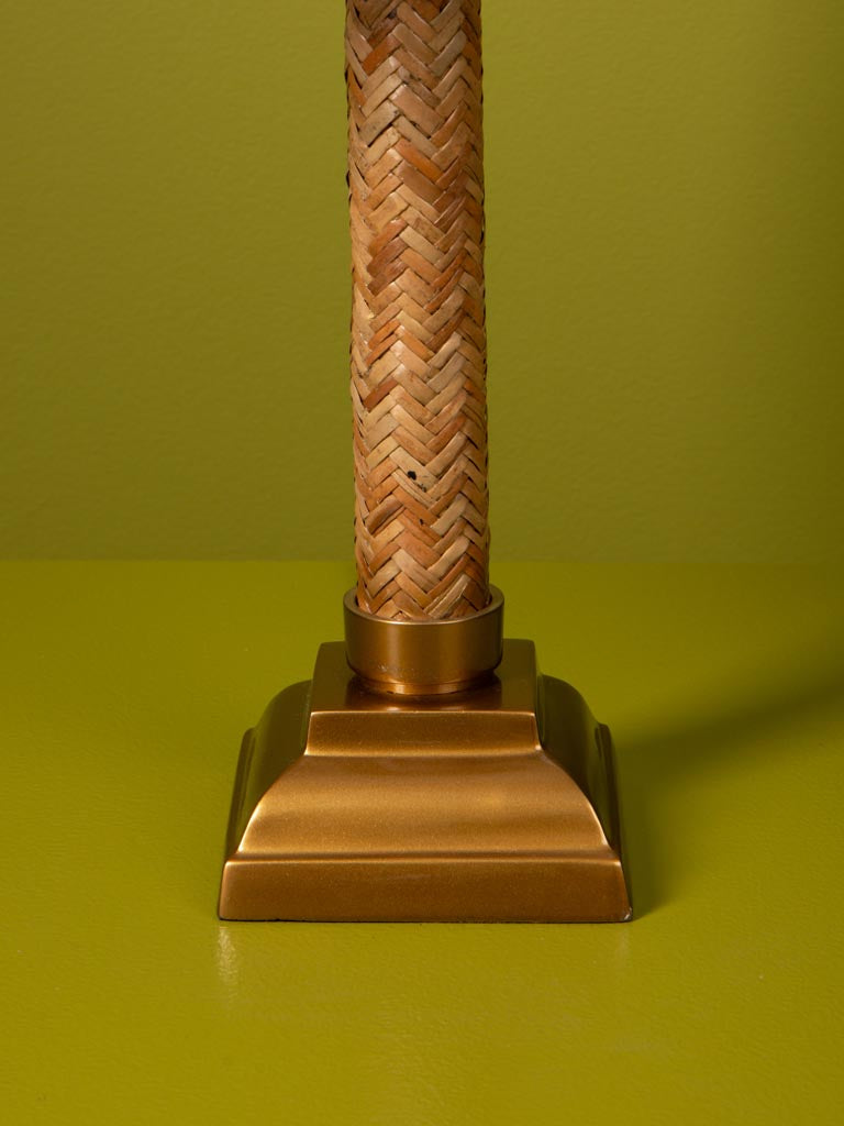 Lampe rotin tressé