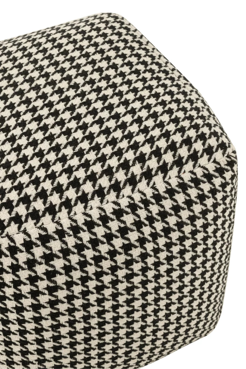 Pouf Pied-De-Poule Coton