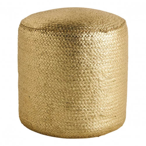 Pouf jute doré