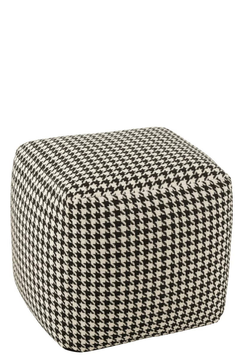 Pouf Pied-De-Poule Coton
