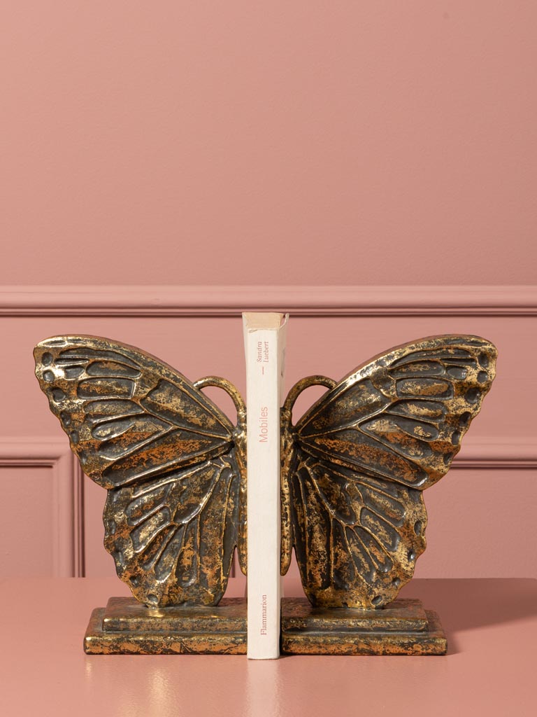 Serre livres papillon