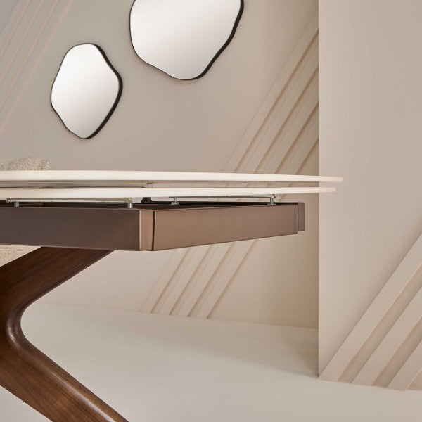 Table à manger en céramique à rallonges